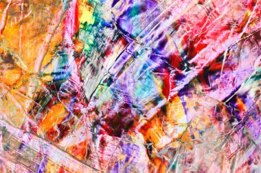 Soyut atristic petrol arka plan. Tuval üzerine yağlar.