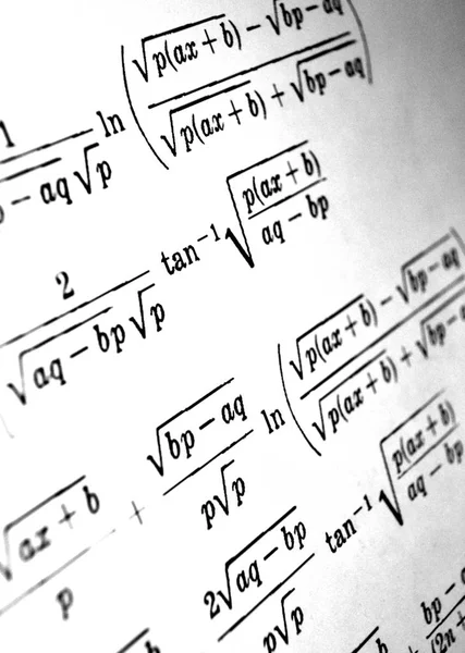 Mnoho Matematických Vzorců Bílém Pozadí — Stock fotografie