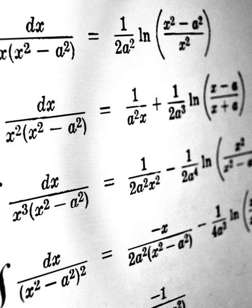 Grand Nombre Formules Mathématiques Sur Fond Blanc — Photo