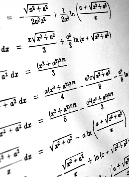 Gran Número Fórmulas Matemáticas Sobre Fondo Blanco —  Fotos de Stock