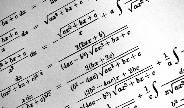 Mnoho Matematických Vzorců Bílém Pozadí — Stock fotografie