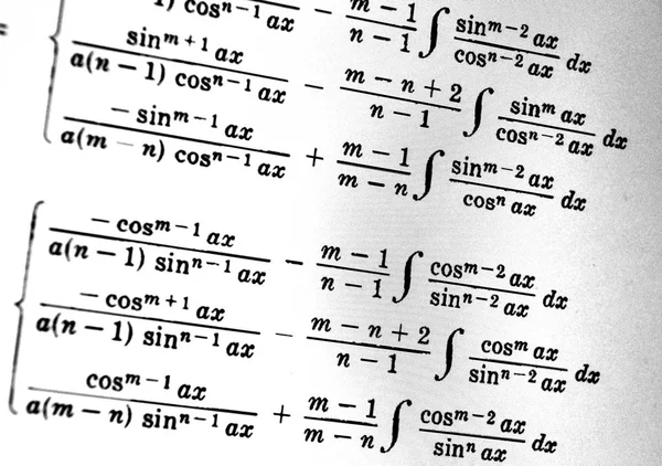 Mnoho Matematických Vzorců Bílém Pozadí — Stock fotografie