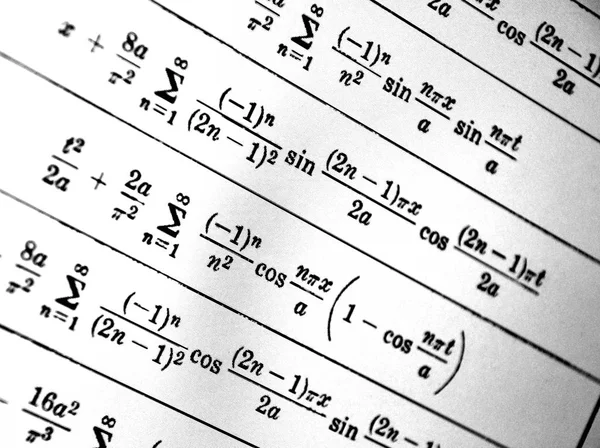 Stort Antal Matematiska Formler Vit Bakgrund — Stockfoto