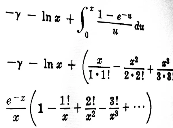 Grande Número Fórmulas Matemáticas Fundo Branco — Fotografia de Stock