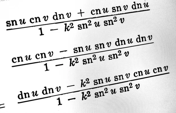 Stort Antal Matematiska Formler Vit Bakgrund — Stockfoto