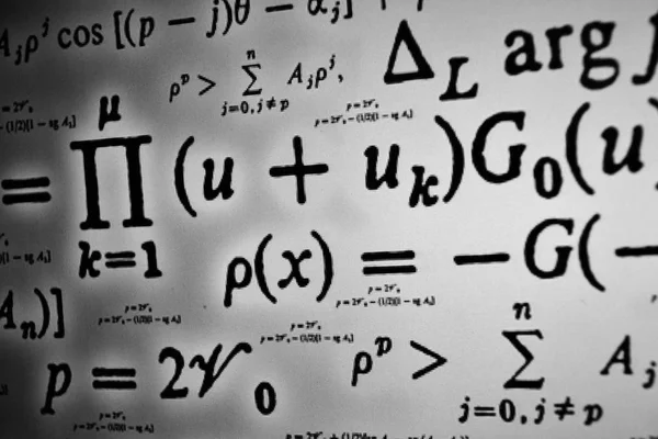 Sayıda beyaz bir arka plan üzerinde matematiksel formül