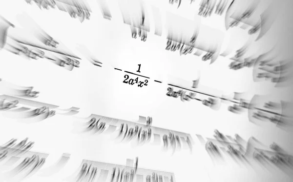 Large Number Mathematical Formulas Focus Zoom White Background — Stock Photo, Image