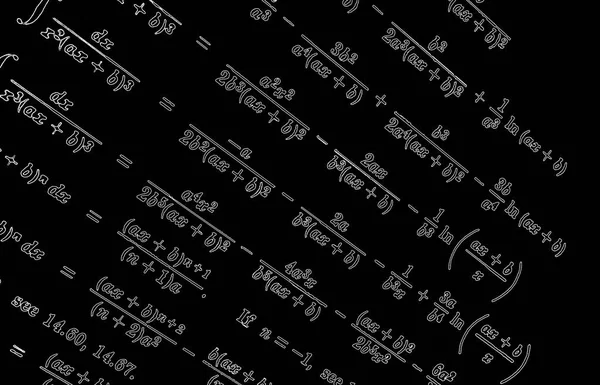 Большое Количество Математических Формул Неона Черном Фоне — стоковое фото