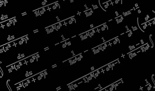 Dużą Liczbę Formuł Matematycznych Neon Czarnym Tle — Zdjęcie stockowe