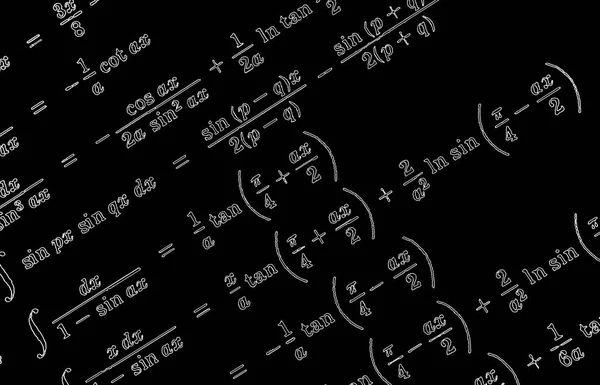 Grande Número Fórmulas Matemáticas Néon Fundo Preto — Fotografia de Stock