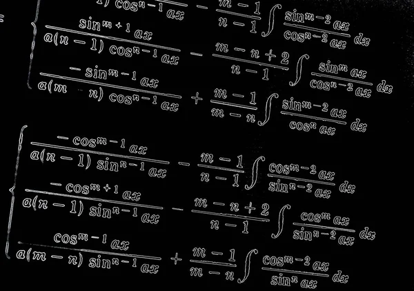 Grande Número Fórmulas Matemáticas Néon Fundo Preto — Fotografia de Stock