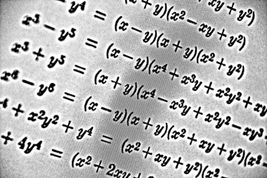 Sayıda beyaz bir arka planda Hdr matematiksel formül