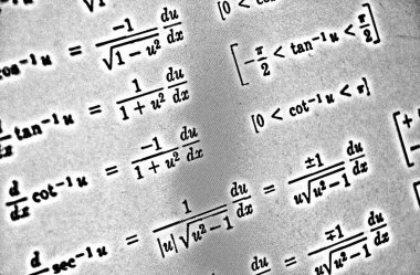 Sayıda beyaz bir arka planda Hdr matematiksel formül