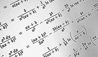 Sayıda beyaz bir arka planda Hdr matematiksel formül