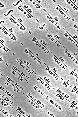 Sayıda beyaz bir arka planda Hdr matematiksel formül