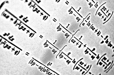 Sayıda beyaz bir arka planda Hdr matematiksel formül