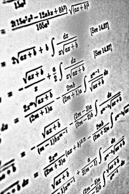 Sayıda beyaz bir arka planda Hdr matematiksel formül