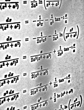 Sayıda beyaz bir arka planda Hdr matematiksel formül