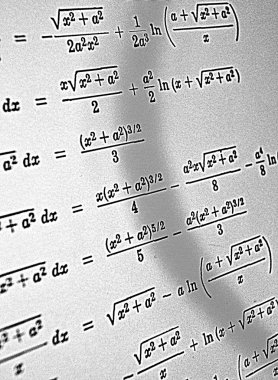 Sayıda beyaz bir arka planda Hdr matematiksel formül
