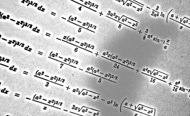 Sayıda beyaz bir arka planda Hdr matematiksel formül