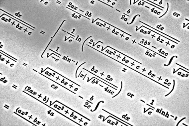 Sayıda beyaz bir arka planda Hdr matematiksel formül