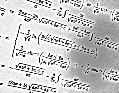 Sayıda beyaz bir arka planda Hdr matematiksel formül