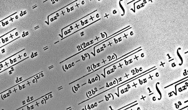 Sayıda beyaz bir arka planda Hdr matematiksel formül