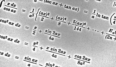 Sayıda beyaz bir arka planda Hdr matematiksel formül