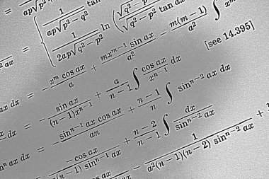 Sayıda beyaz bir arka planda Hdr matematiksel formül
