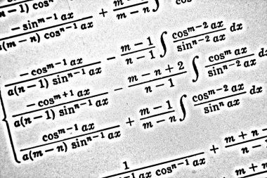 Sayıda beyaz bir arka planda Hdr matematiksel formül
