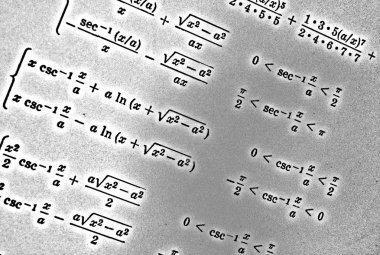Sayıda beyaz bir arka planda Hdr matematiksel formül
