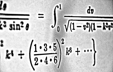 Sayıda beyaz bir arka planda Hdr matematiksel formül