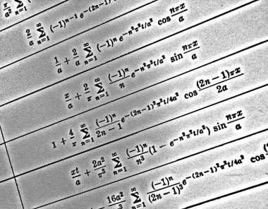 Sayıda beyaz bir arka planda Hdr matematiksel formül