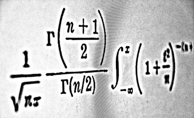 Sayıda beyaz bir arka planda Hdr matematiksel formül