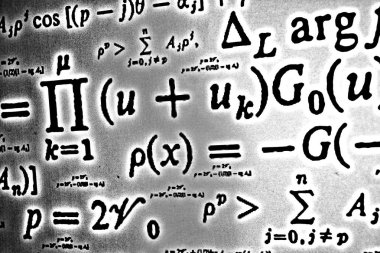 Sayıda beyaz bir arka planda Hdr matematiksel formül