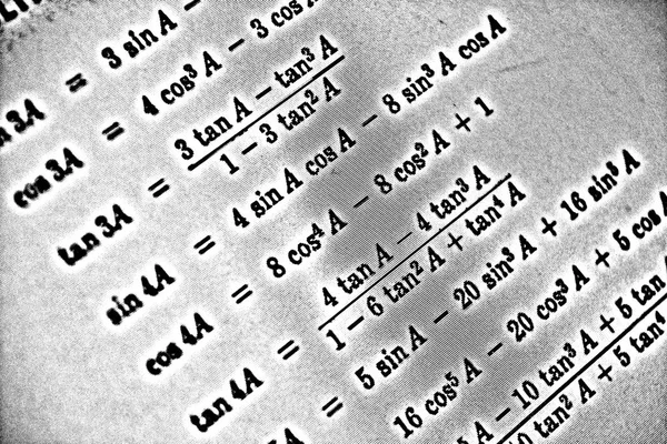 Groot Aantal Wiskundige Formules Een Witte Achtergrond Hdr — Stockfoto