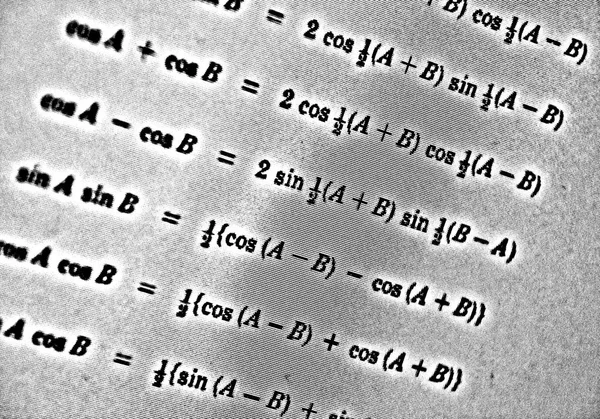 Gran Número Fórmulas Matemáticas Sobre Fondo Blanco Hdr —  Fotos de Stock