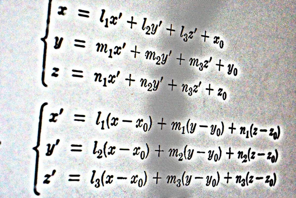 白色背景 Hdr 上的大量数学公式 — 图库照片