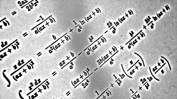 Grande Numero Formule Matematiche Uno Sfondo Bianco Hdr — Foto Stock