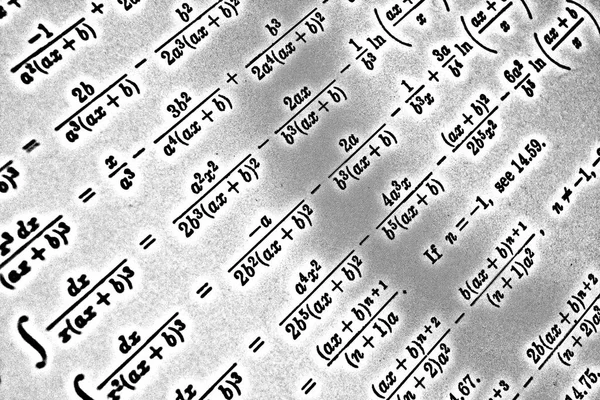 Grande Numero Formule Matematiche Uno Sfondo Bianco Hdr — Foto Stock