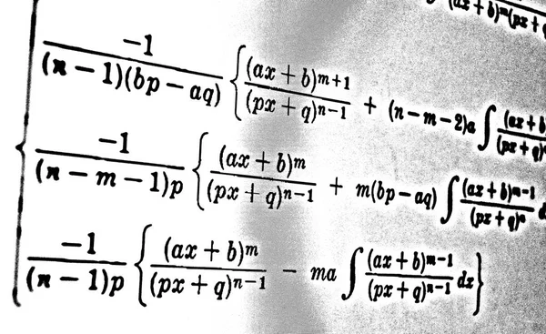 Велика Кількість Математичних Формул Білому Тлі Hdr — стокове фото