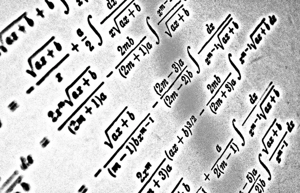 Grande Numero Formule Matematiche Uno Sfondo Bianco Hdr — Foto Stock