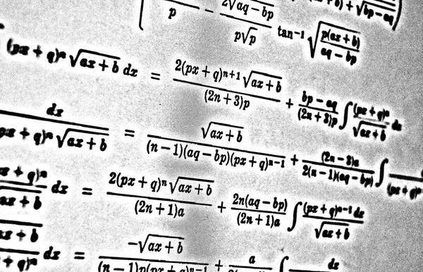 Számos Matematikai Képletek Hdr Fehér Alapon — Stock Fotó