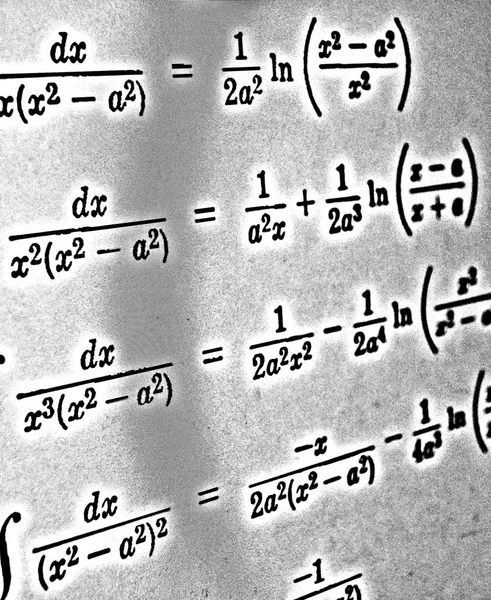 Sayıda Beyaz Bir Arka Planda Hdr Matematiksel Formül — Stok fotoğraf