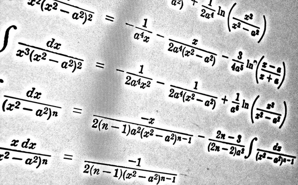 Grand Nombre Formules Mathématiques Sur Fond Blanc Hdr — Photo