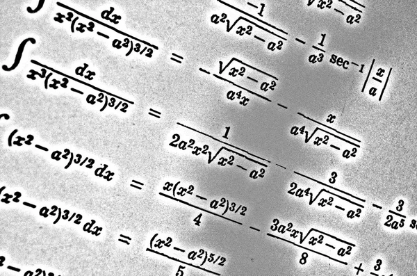 Большое Количество Математических Формул Белом Фоне Hdr — стоковое фото