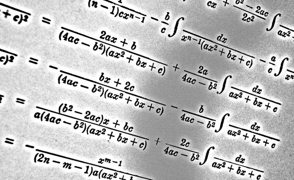 Mnoho Matematických Vzorců Bílém Pozadí Hdr — Stock fotografie
