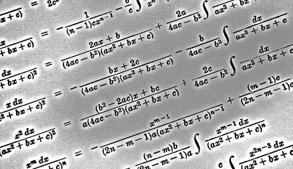 Számos Matematikai Képletek Hdr Fehér Alapon — Stock Fotó