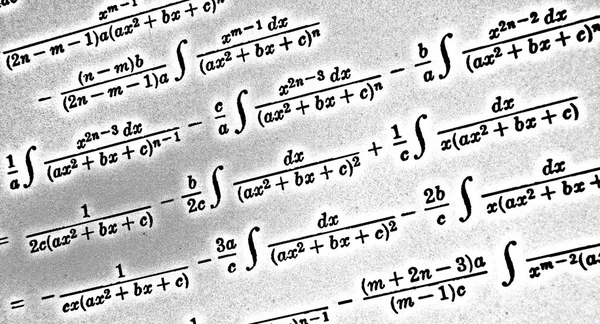 Dużą Liczbę Formuł Matematycznych Białym Tle Hdr — Zdjęcie stockowe