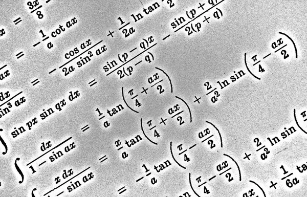 Grande Numero Formule Matematiche Uno Sfondo Bianco Hdr — Foto Stock